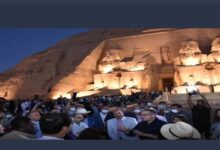ظاهرة تعامد الشمس على وجه رمسيس الثانى بابوسمبل- أسوان