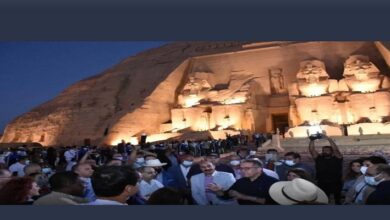 ظاهرة تعامد الشمس على وجه رمسيس الثانى بابوسمبل- أسوان